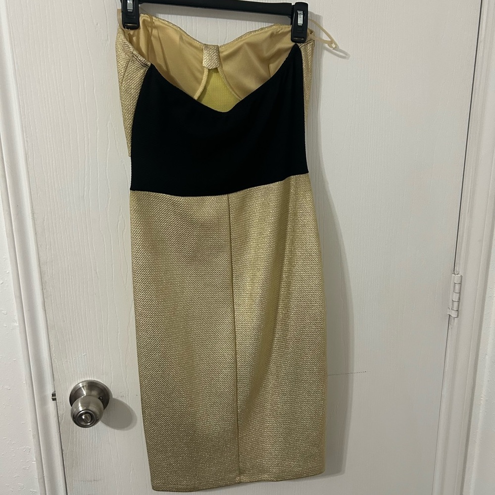 Elegant Black and Gold Dress